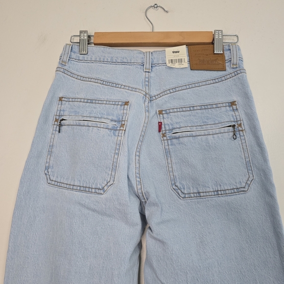 Levis Premium Ribcage Bell Jeans Blue super high rise Wide Leg Flare New - Picture 12 of 16